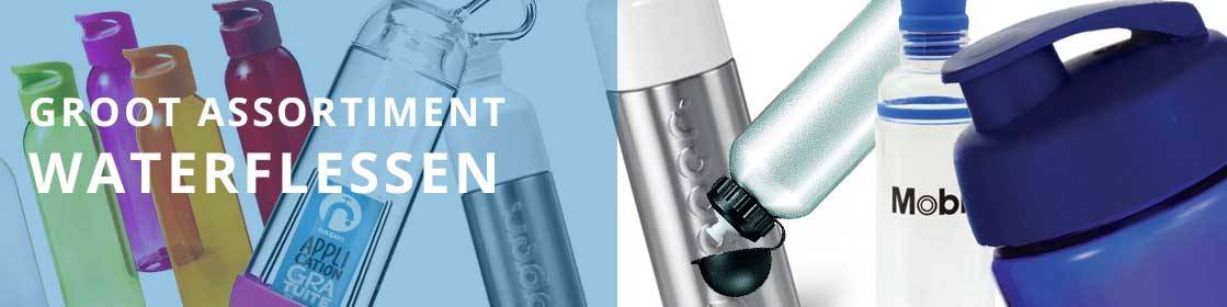 Drinkfles bedrukken - drinkfles-bedrukken-bedrukte-waterfles-assortiment