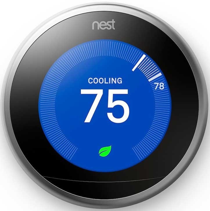 Google Home Smart Speaker met logo bedrukken - nest-learning-thermostat-press